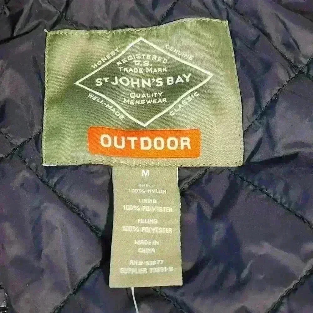 NWT St. John's Bay Outdoor Navy Blue Zip Up Vest Size M - Picture 2 of 6